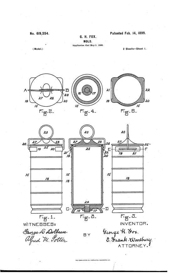 Fox Mold Patent  619554-1