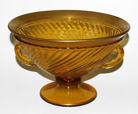 Indiana #   5 Spiral Optic Footed Console Bowl
