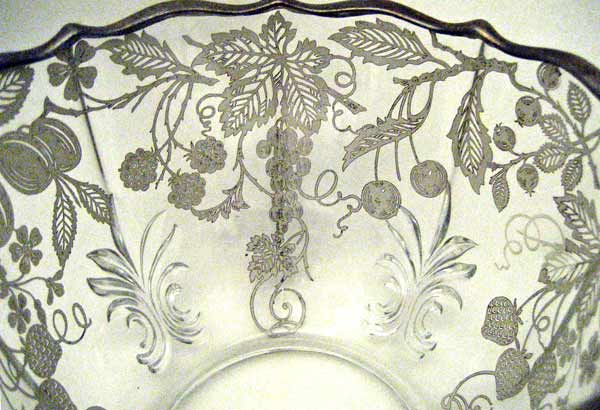 National Silver Deposit Ware  #66S  "Fruits" Silver Overlay