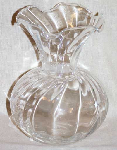 Unknown Crystal Spiral Optic Vase