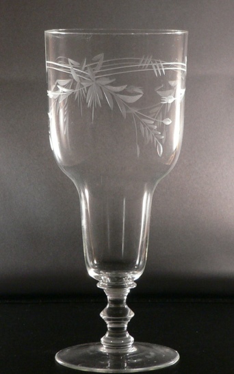 Unknown Beer Glass w/ Unknown Floral Cut