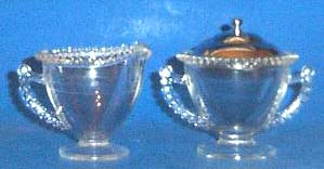 Unknown Beaded Sugar and Creamer