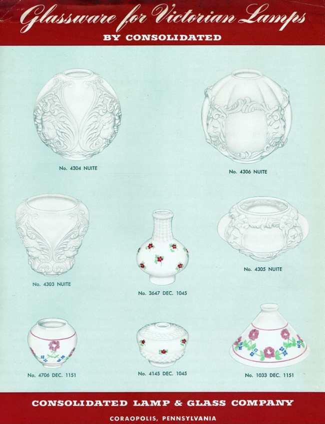 Consolidated 1940 Catalog Sheet - Lamp Shade Moulds