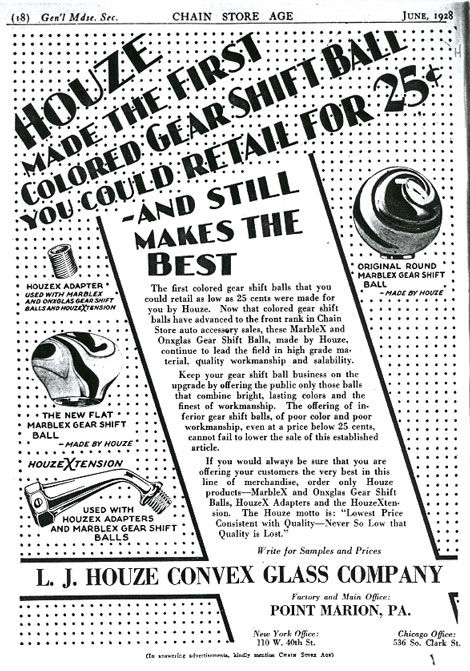 Houze Ad in June, 1928 Chain Store Age
