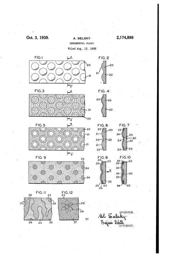 Century Metalcraft Ornamental Glass Patent 2174899-1