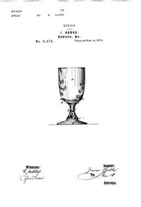 Belmont Goblet Design Patent D  6976-1