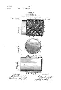 Belmont Tumbler Design Patent D 18650-1