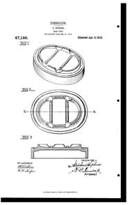 Belmont Soap Dish Design Patent D 47188-1