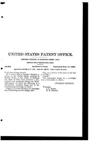 Belmont Lens Design Patent D 54504-2