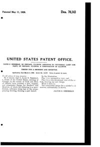 Universal Lamp Ash Tray Design Patent D 70143-2