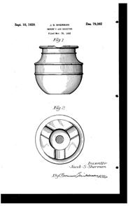 Universal Lamp Ash Tray Design Patent D 79392-1