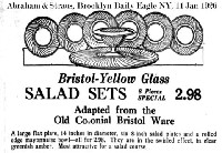 Unknown Spiral Optic Salad Set Advertisement