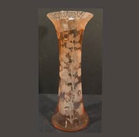 Cambridge #2358 Vase w/ #6017 & #1051 Etches