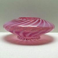 Fenton # 201 Cranberry Opalescent Special  Rose Bowl
