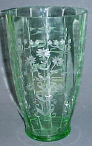 Fostoria #4107 9-inch Vase - #286 Manor Etch