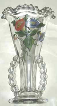 Imperial Candlewick Vase with Painted Decoration
