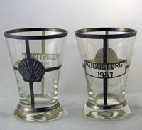 Unknown Silver Overlay on Small Tumblers