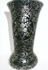 National Silver Deposit Ware Decoration on Paden City Vase