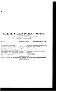 Heisey # 353 Medium Flat Panel Creamer Design Patent D 42751-2