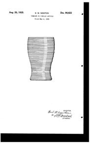 Imperial # 701 Reeded Tumbler Design Patent D 96622-1