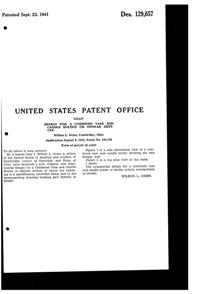 Cambridge #1554 Cornucopia Centerpiece Design Patent D129657-2