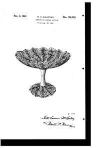Cambridge Arcadia Compote Design Patent D130229-1
