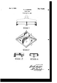 Central Vanity Tray Design Patent D 77356-1