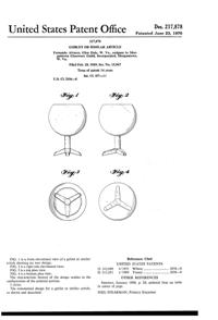 Morgantown #3029 Hang Ups Goblet Design Patent D217878-1