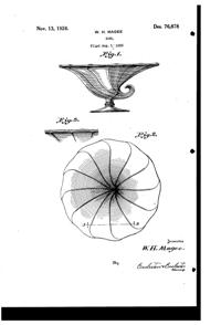 Fostoria #2398 Cornucopia Compote Design Patent D 76878-1