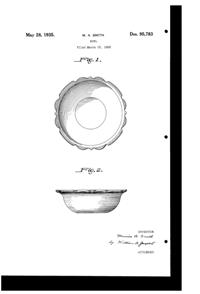 McKee #  99 Bowl Design Patent D 95783-1