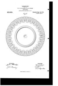 MacBeth-Evans Light Fixture Globe Design Patent D 43043-3