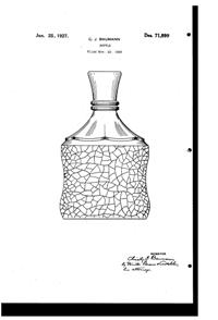 MacBeth-Evans Bottle Design Patent D 71899-1