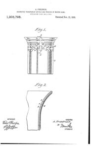 National Silver Deposit Ware Decoration Process Patent 1205728-1
