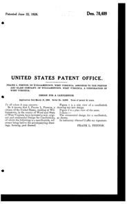 Fenton # 316 Candlestick Design Patent D 70409-2