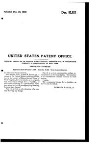 Dunbar Tumbler Design Patent D 82953-2