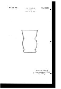 Dunbar # 415 Tumbler Design Patent D 83298-1