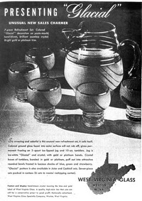 West Virginia Glass Specialty Glacial Advertisement