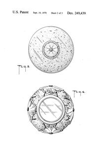 Anchor Hocking Rain Flower Cookie Jar Design Patent D249439-3