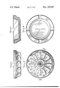 Anchor Hocking Fairfield Ash Tray Design Patent D249967-2