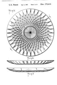 Anchor Hocking Crown Point Plate Design Patent D270416-3