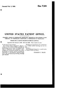 Potomac Candlestick Design Patent D 77634-2