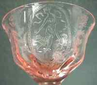 Potomac Glass Co. Stem w/ Cupid & Psyche Etch