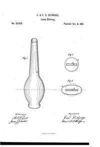 Dithridge Lamp Chimney Patent   33428-1
