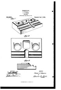 Weeks Inkstand Design Patent D 53951-1