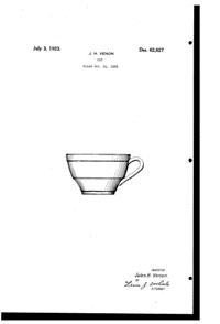 Venon Cup Design Patent D 62627-1