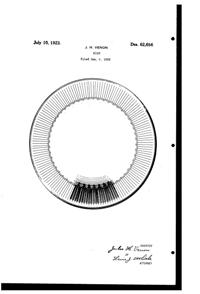 Venon Plate Design Patent D 62656-1