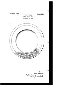 Venon Plate Design Patent D 64518-1