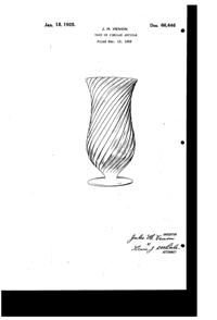 Venon Vase Design Patent D 66446-1