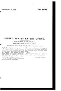 Venon Goblet Design Patent D 69784-2