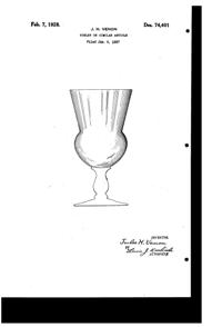 Venon Goblet Design Patent D 74401-1